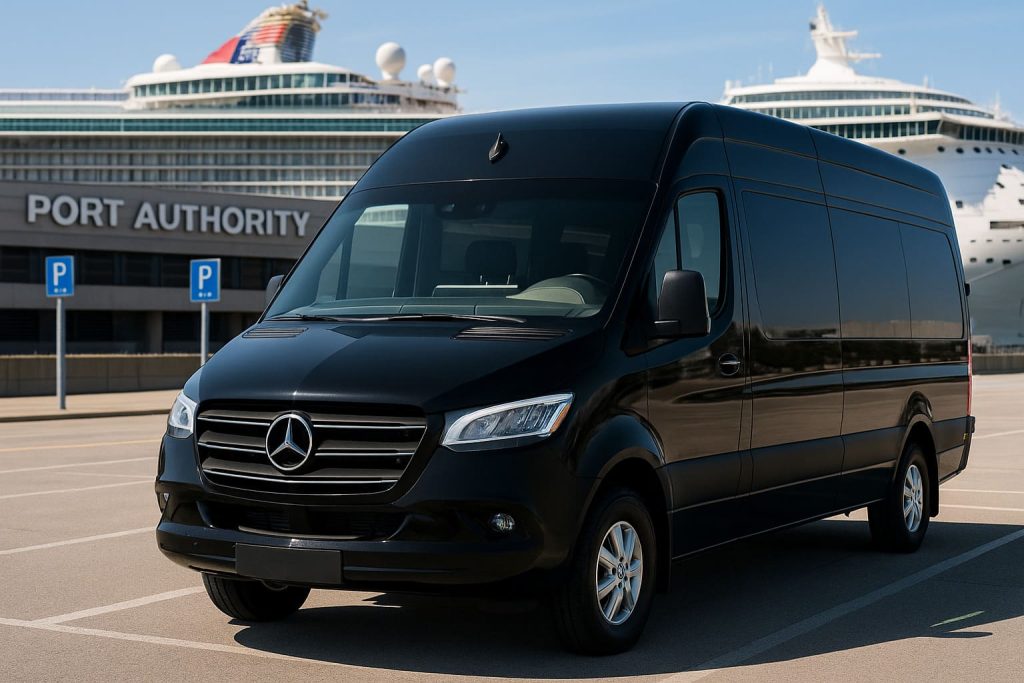 Sprinter on a cruise port