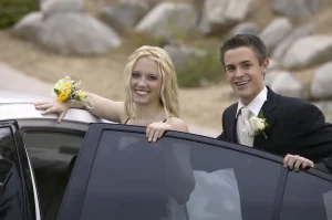 teenage couple ready for a prom night