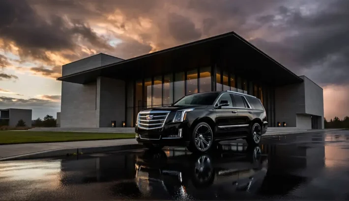 Black_Cadillac_Escalade_under_soft_warm_lighting