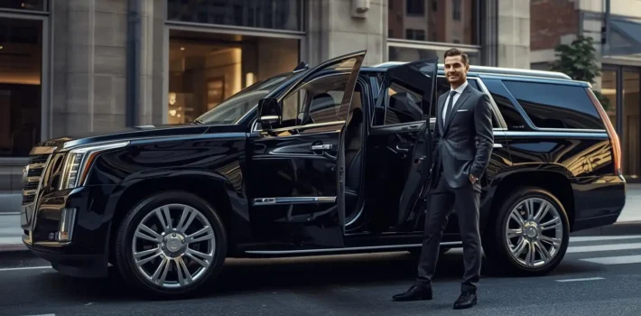 Professional chauffeur providing luxury transportation service in New Jersey