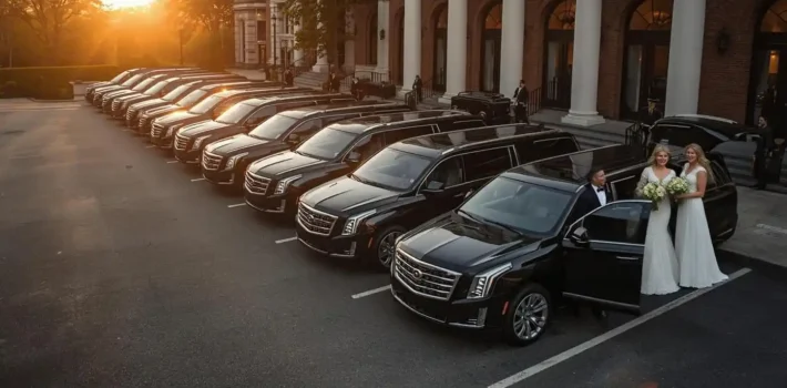 Coordinated group transportation vehicles at a large New Jersey event