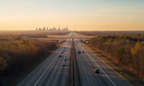 Garden State Parkway northbound traffic from Toms River NJ heading toward Newark Liberty International Airport