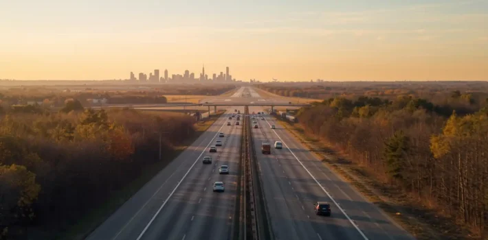 Garden State Parkway northbound traffic from Toms River NJ heading toward Newark Liberty International Airport