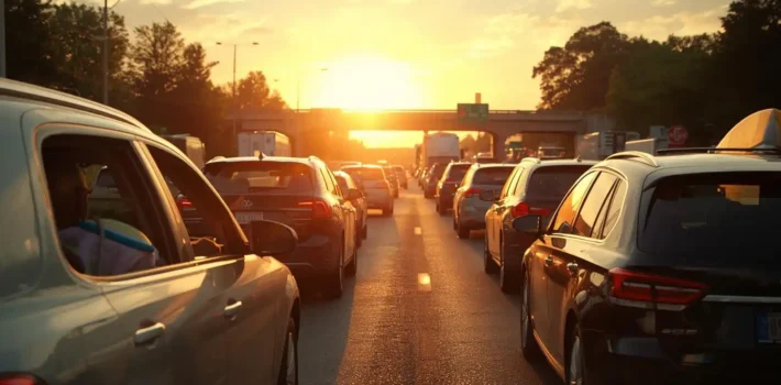 Heavy summer traffic on Garden State Parkway affecting airport travel in New Jersey