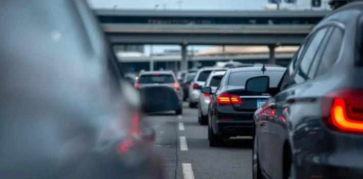 Heavy traffic near LaGuardia Airport causing delays for ground transportation