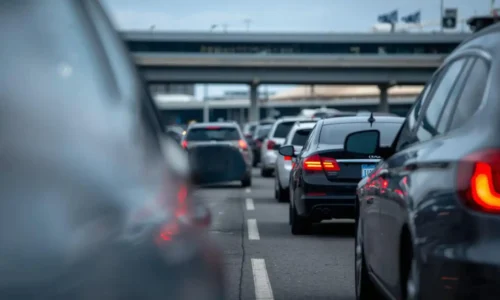 Heavy traffic near LaGuardia Airport causing delays for ground transportation