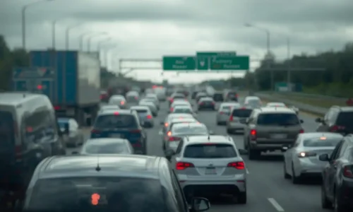 Traffic congestion on NJ Turnpike causing delays for airport travelers