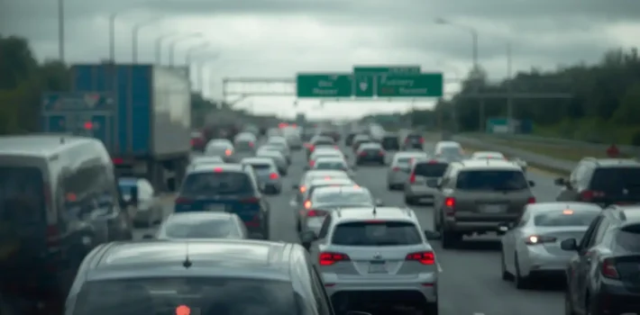 Traffic congestion on NJ Turnpike causing delays for airport travelers