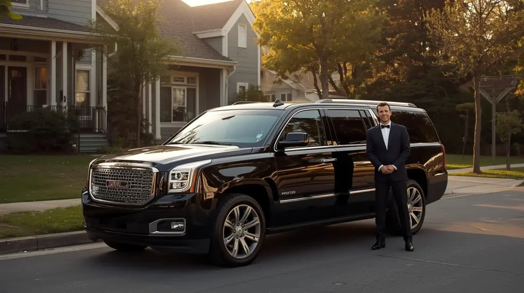 Black executive SUV providing professional car service in Beachwood NJ